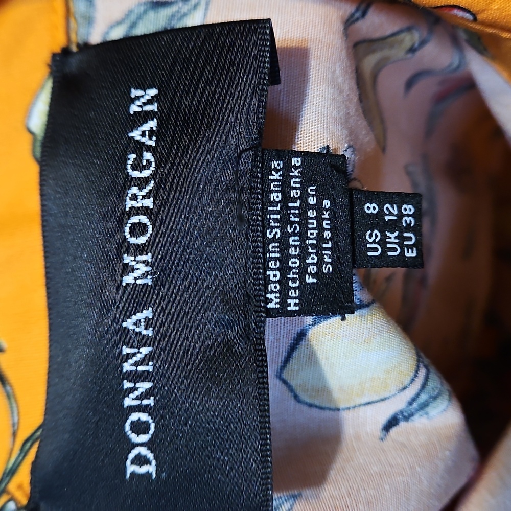 NWOT Donna Morgan Button Front Fruit Print Boho Mini Dress - Picture 8 of 9